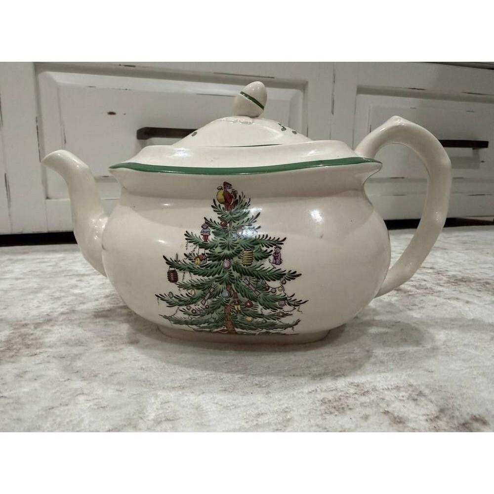 VINTAGE Spode Christmas Tree Teapot S3324 Made In England 5-Cup